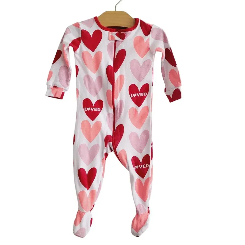 0-3M The Children's Place heart pajamas
